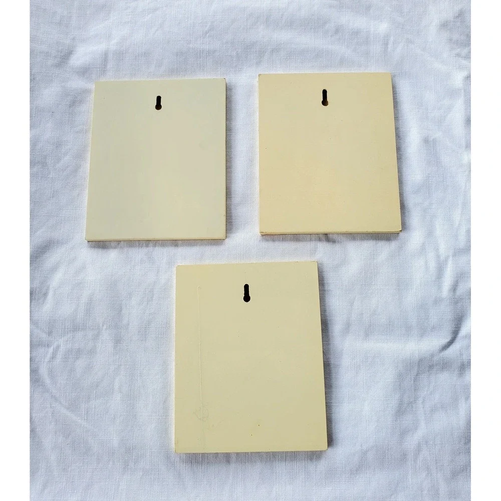 Set of 3 Nursery Wall Art Animal Plaques Giraffe Elephant Lion Kids Room‎ Decor